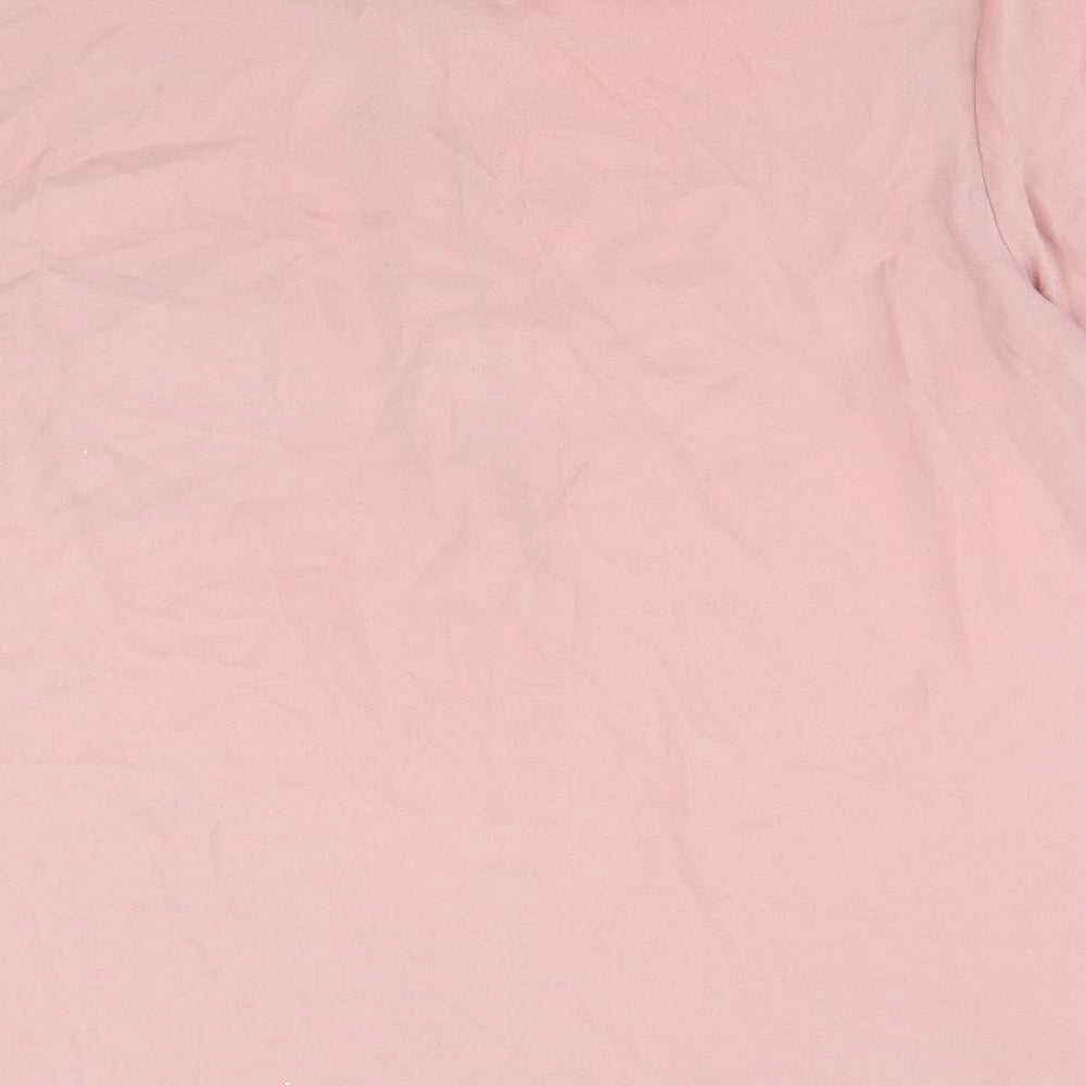 Dorothy Perkins Womens Pink Polyester Basic Blouse Size XS Collared