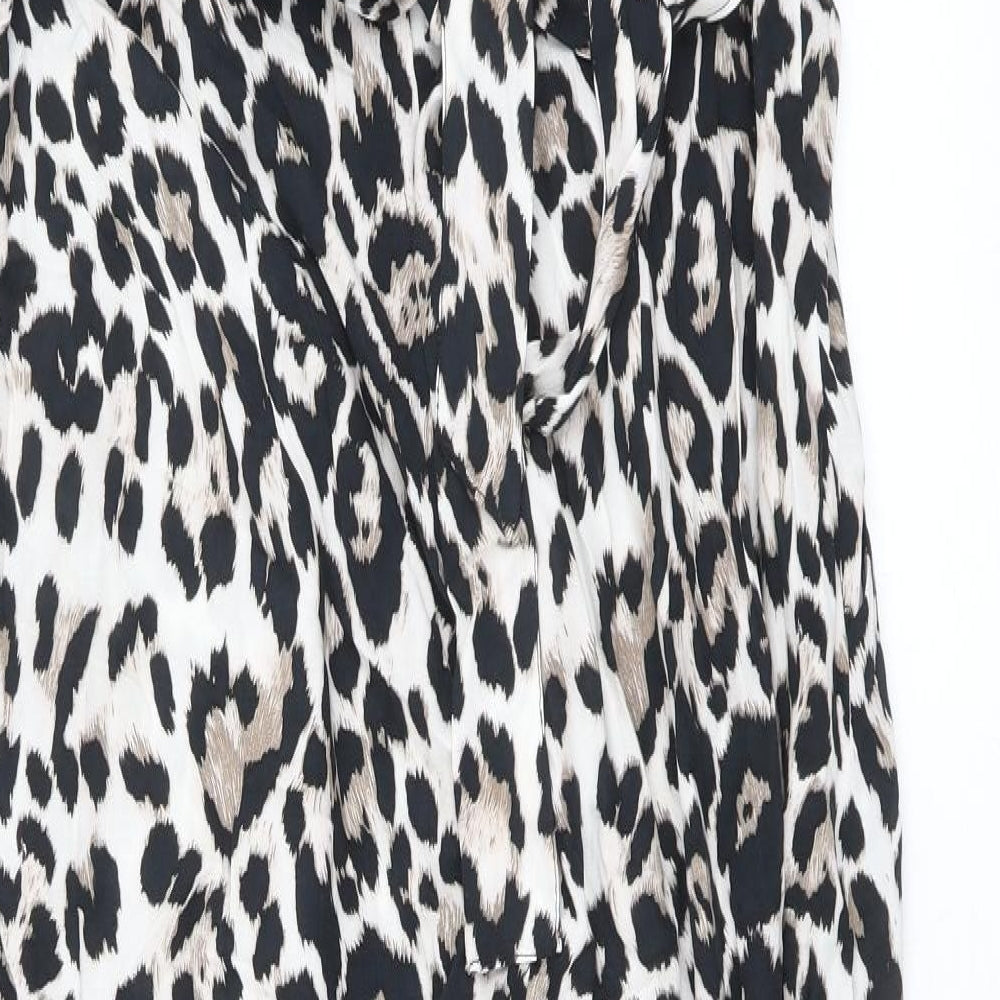 Dorothy Perkins Womens Brown Animal Print Viscose Jumpsuit One-Piece Size 14 Pullover - Leopard Print