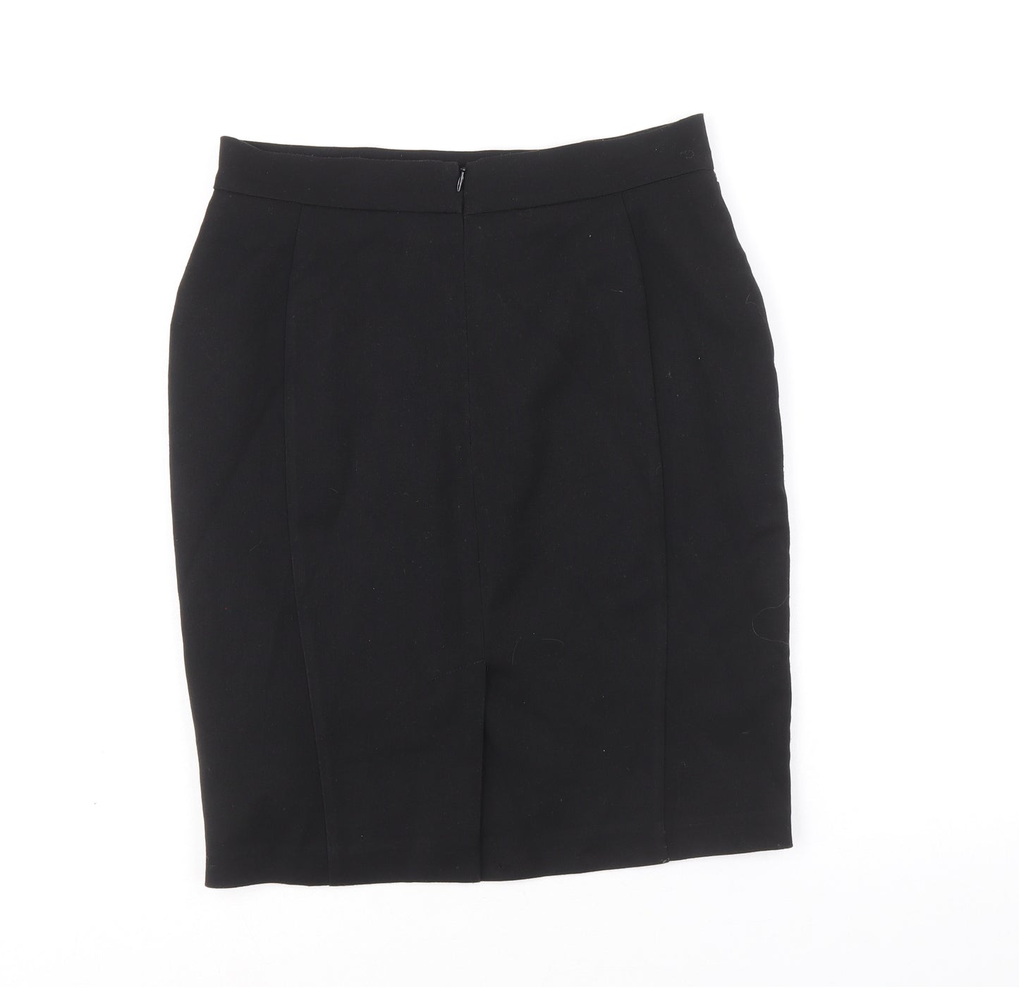 Wallis Womens Black Polyester Straight & Pencil Skirt Size 8 Zip