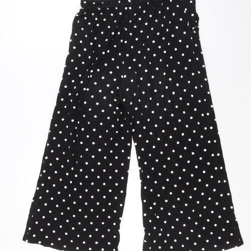 LASCANA Womens Black Polka Dot Viscose Trousers Size 10 Regular