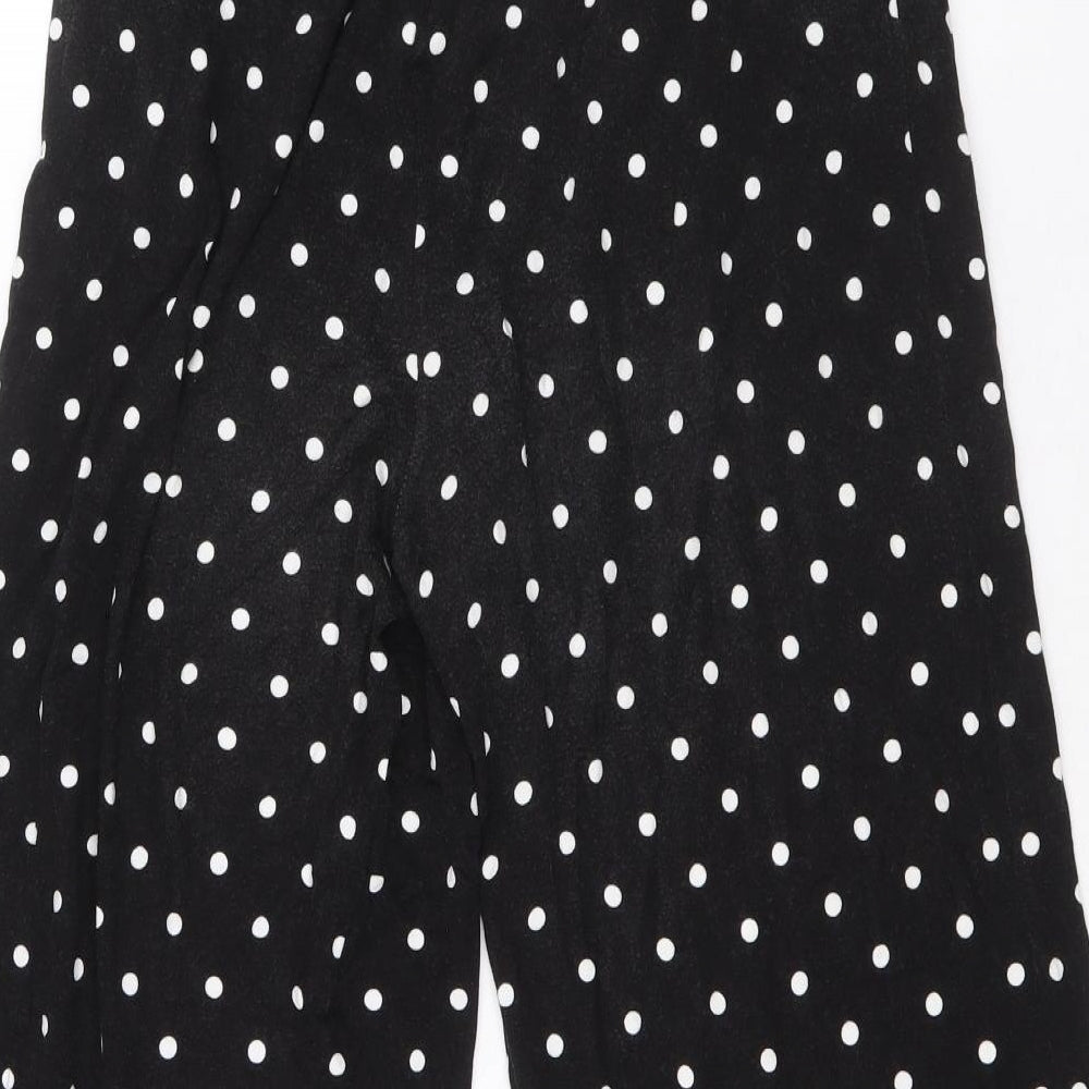 LASCANA Womens Black Polka Dot Viscose Trousers Size 10 Regular