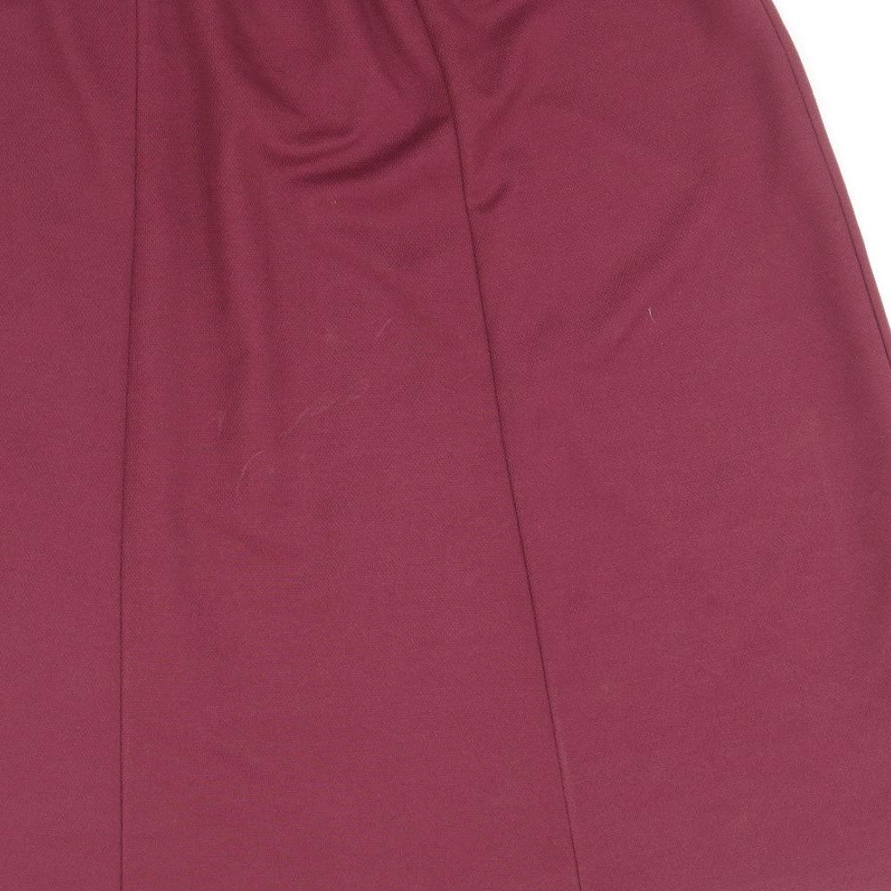 Slimma Womens Purple Polyester Straight & Pencil Skirt Size 18