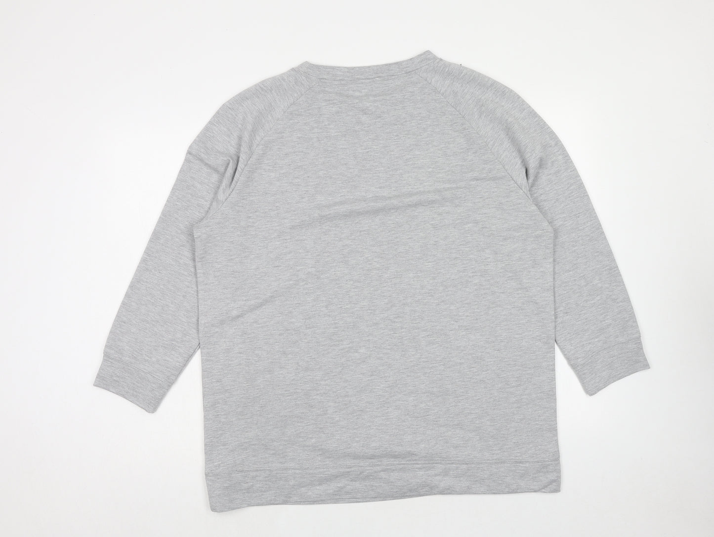 Nutmeg Womens Grey Polyester Pullover Sweatshirt Size 14 Pullover - Love