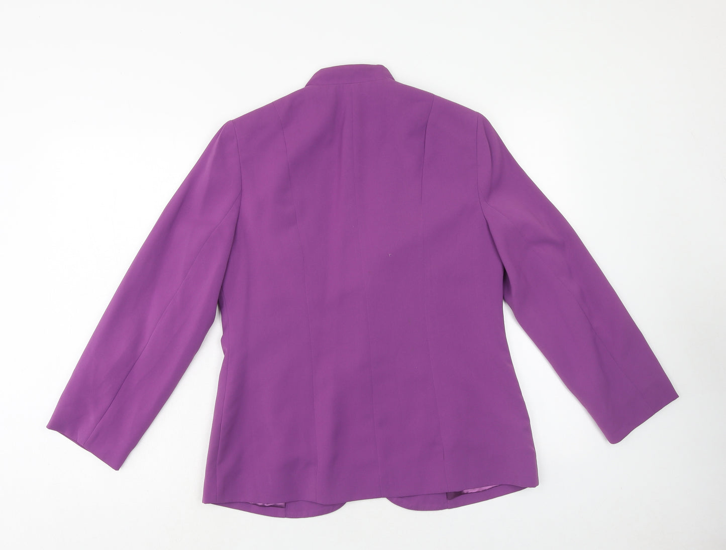 Emma Blake Womens Purple Polyester Jacket Blazer Size 12