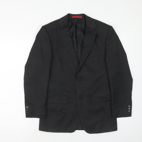 Burton Mens Grey Polyacrylate Fibre Jacket Suit Jacket Size 34 Regular