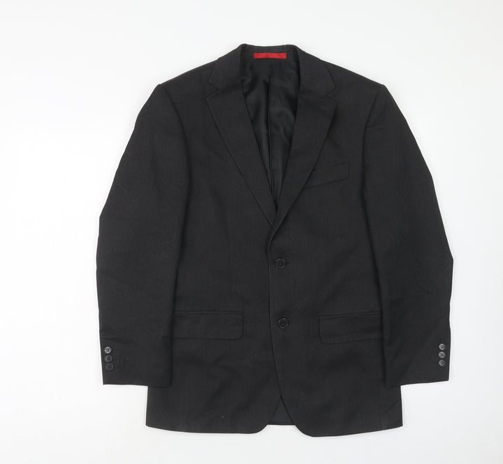 Burton Mens Grey Polyacrylate Fibre Jacket Suit Jacket Size 34 Regular