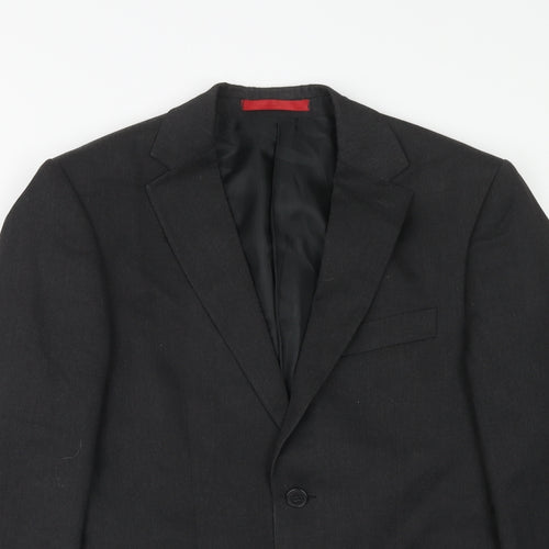 Burton Mens Grey Polyacrylate Fibre Jacket Suit Jacket Size 34 Regular