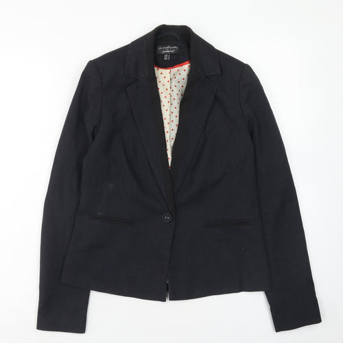Atmosphere Womens Blue Polyacrylate Fibre Jacket Blazer Size 8