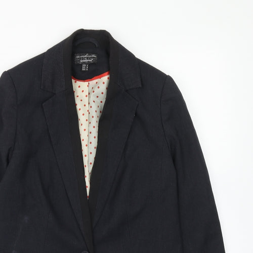 Atmosphere Womens Blue Polyacrylate Fibre Jacket Blazer Size 8