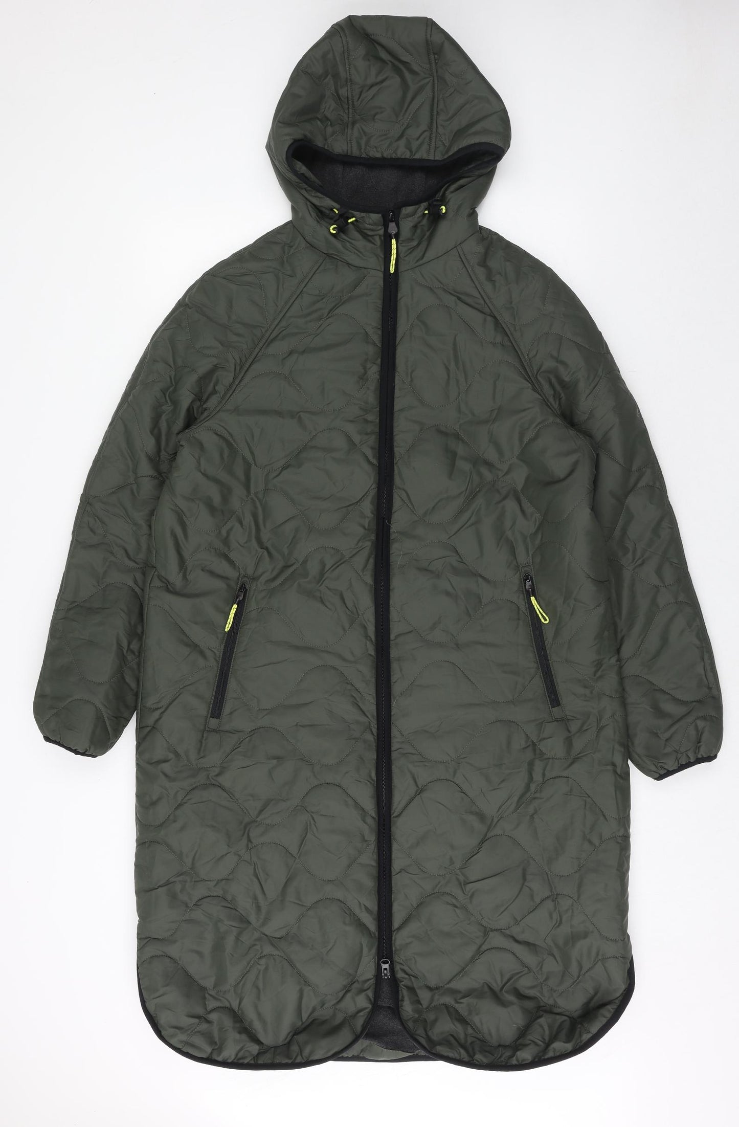 Marks and Spencer Womens Green Rain Coat Coat Size 12 Zip