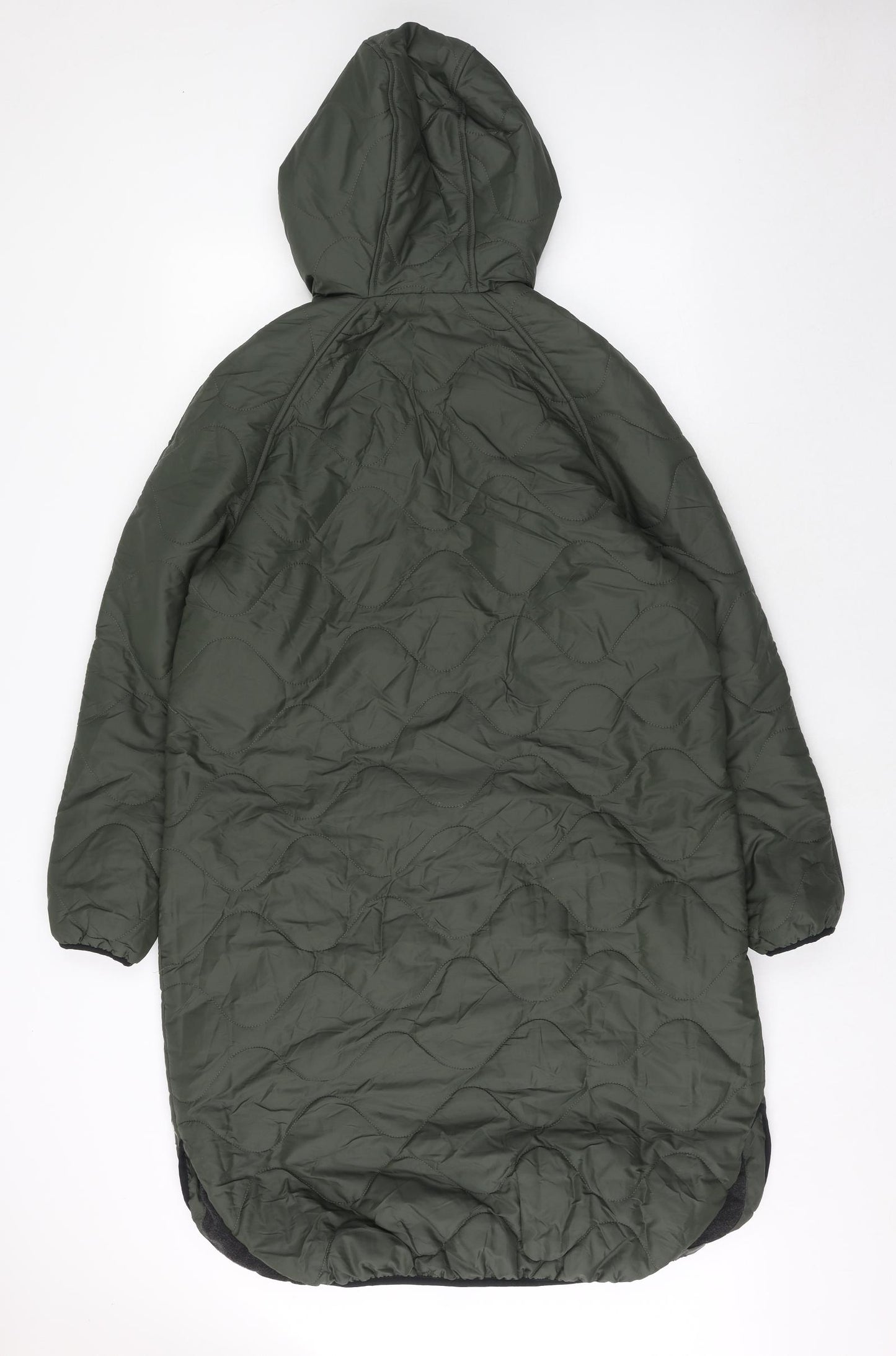 Marks and Spencer Womens Green Rain Coat Coat Size 12 Zip