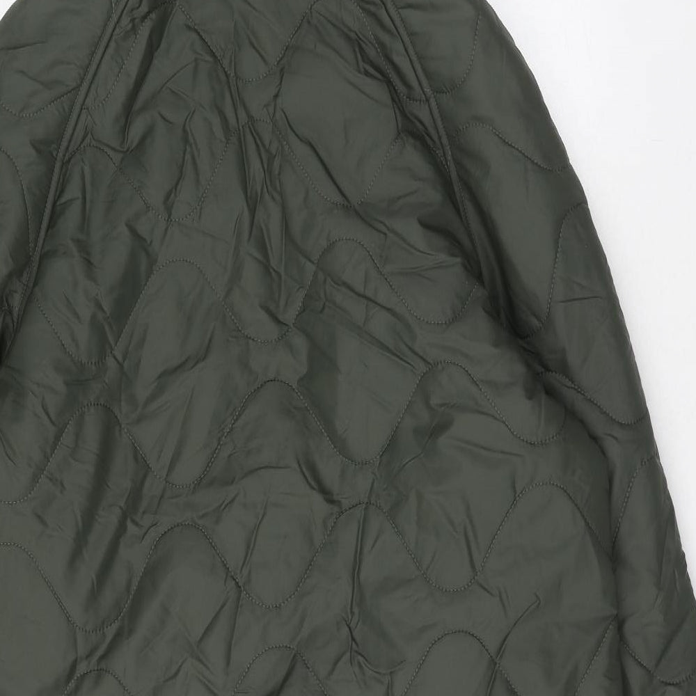 Marks and Spencer Womens Green Rain Coat Coat Size 12 Zip
