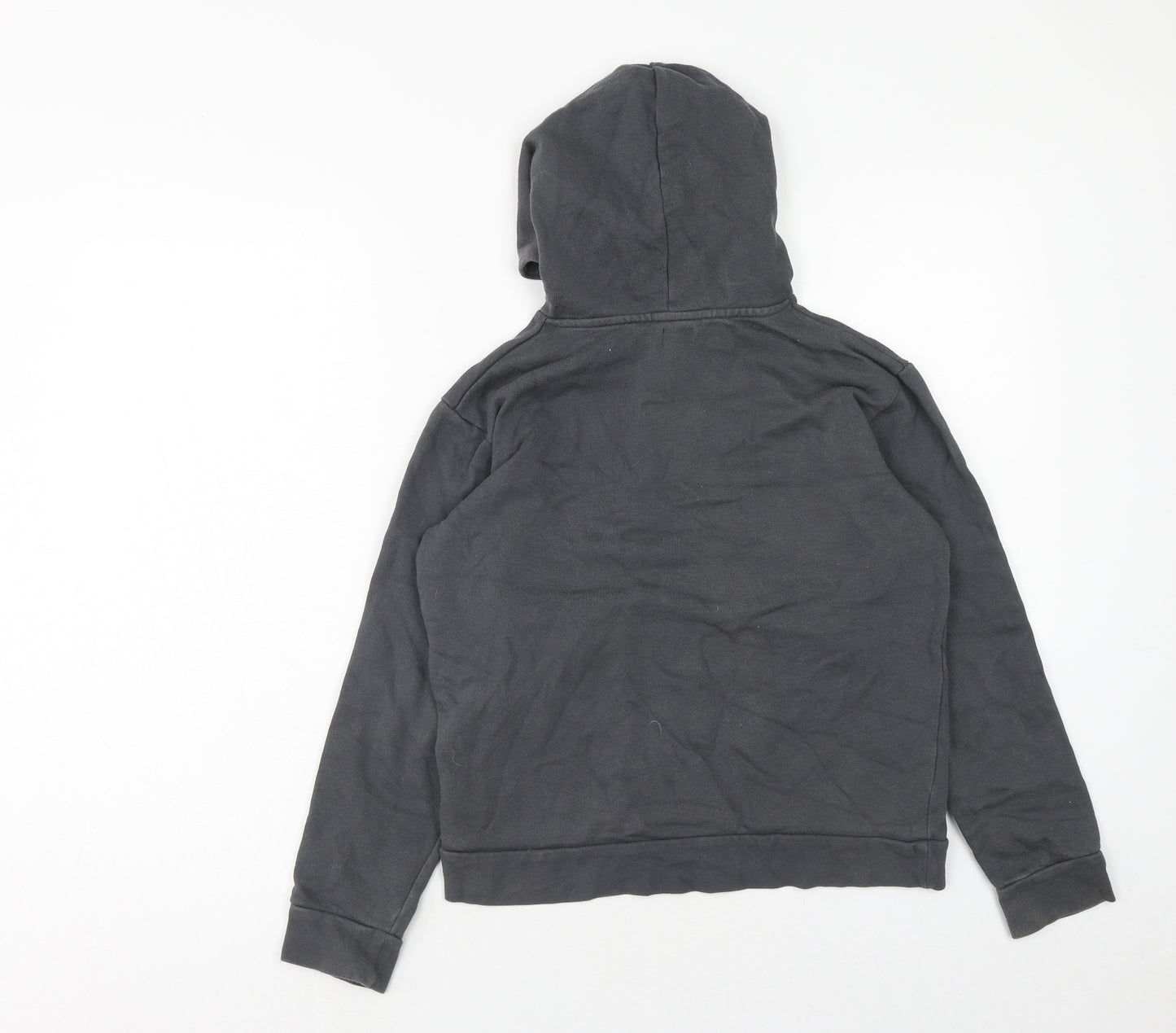 River Island Girls Grey Cotton Pullover Hoodie Size 11-12 Years Pullover