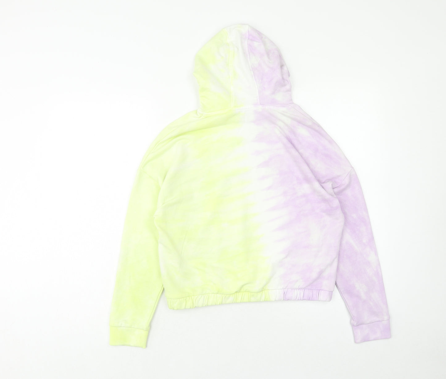 Marks and Spencer Girls Multicoloured Cotton Pullover Hoodie Size 12-13 Years Pullover - Tie Dye