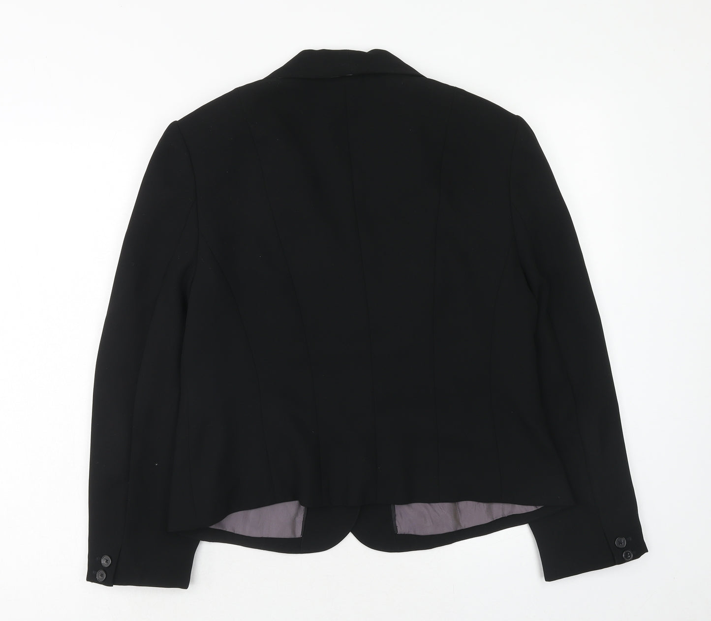 Linea Womens Black Polyester Jacket Blazer Size 16