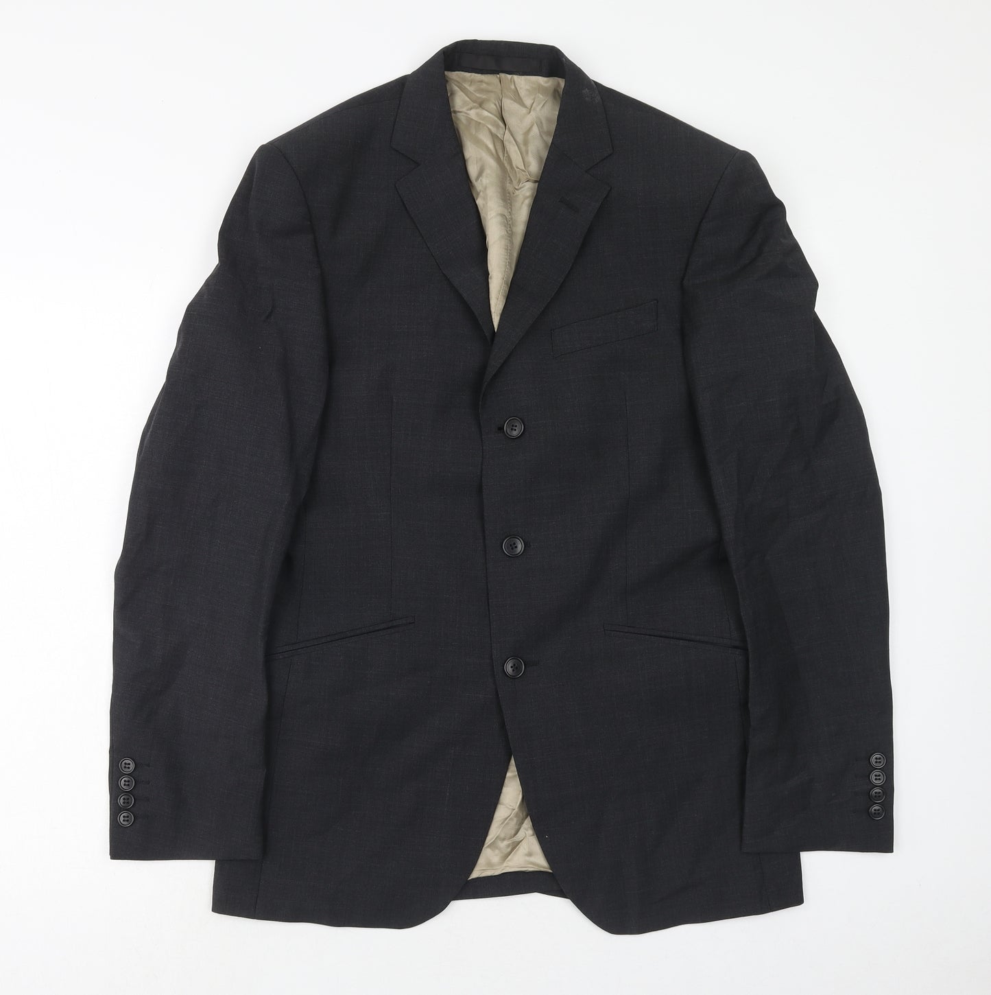 Autograph Mens Grey Wool Jacket Suit Jacket Size 38 Regular