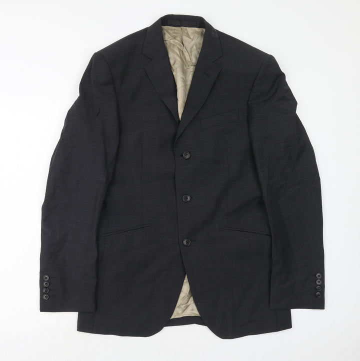 Autograph Mens Grey Wool Jacket Suit Jacket Size 38 Regular