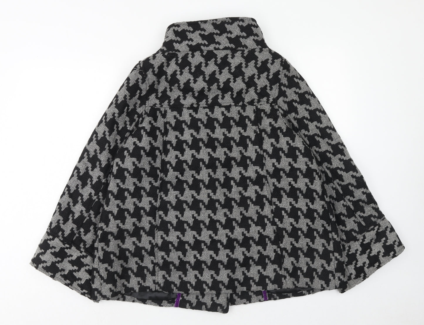 Atmosphere Womens Grey Geometric Overcoat Coatigan Size 12 Button