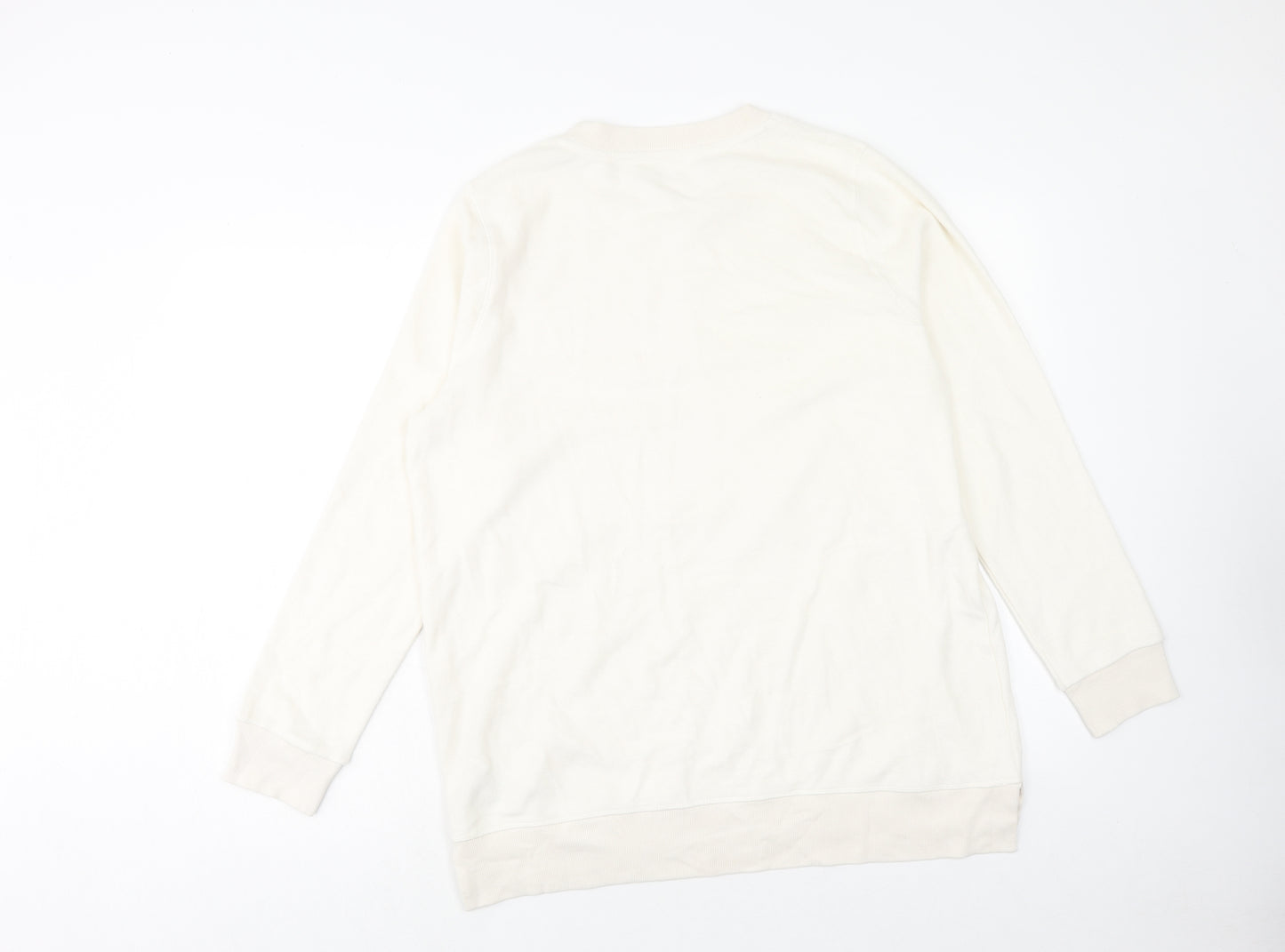 Marks and Spencer Womens Ivory Polyester Pullover Sweatshirt Size M Pullover