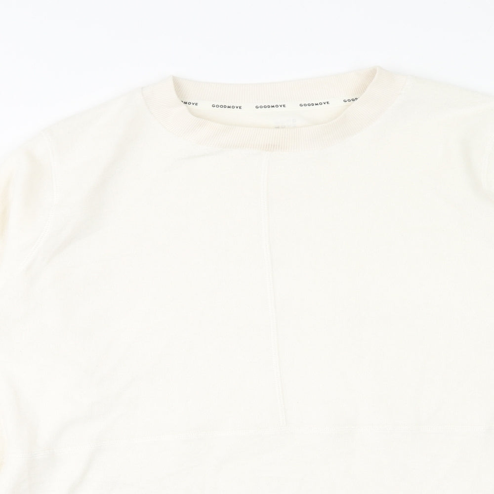 Marks and Spencer Womens Ivory Polyester Pullover Sweatshirt Size M Pullover