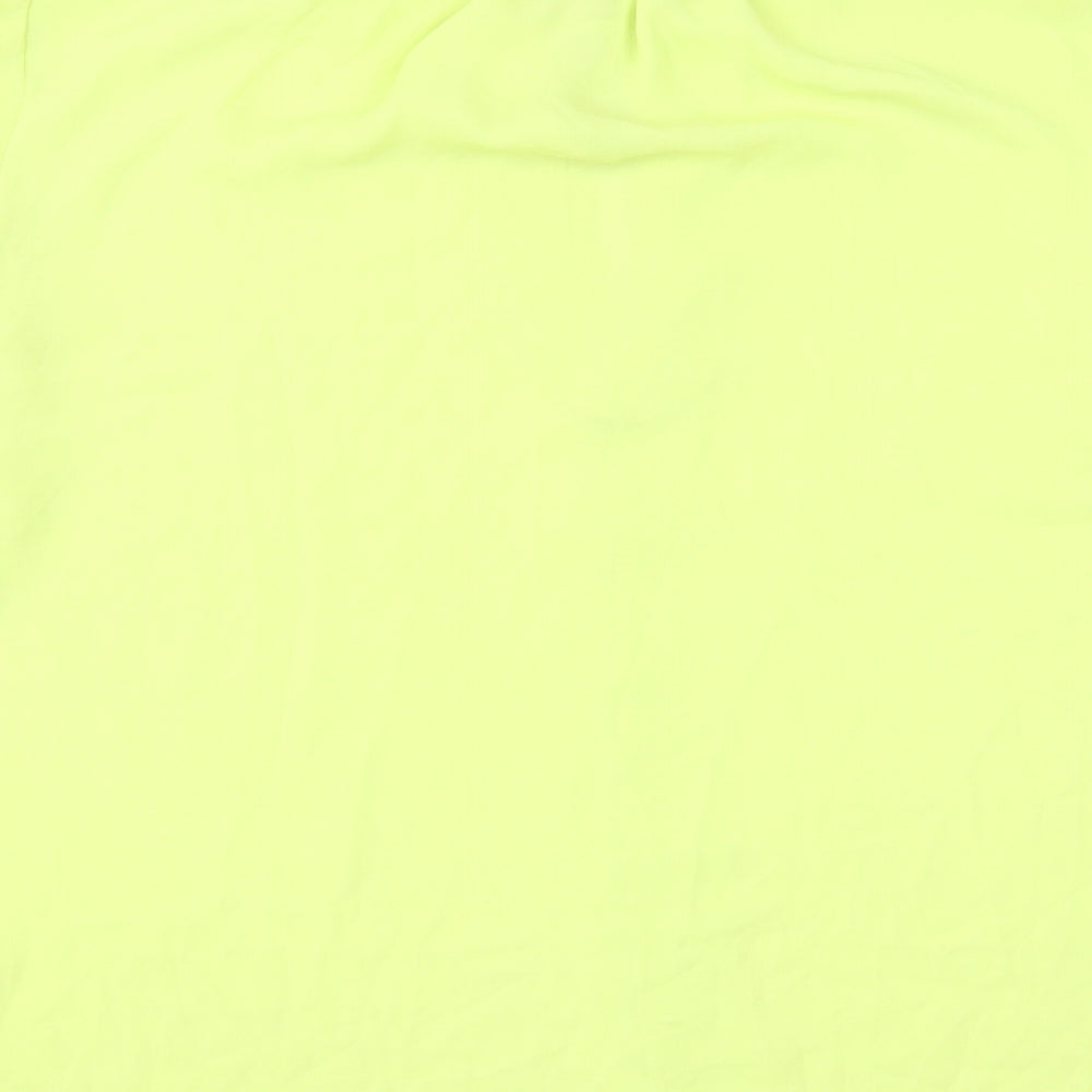 Wallis Womens Green Polyester Basic Blouse Size M Scoop Neck