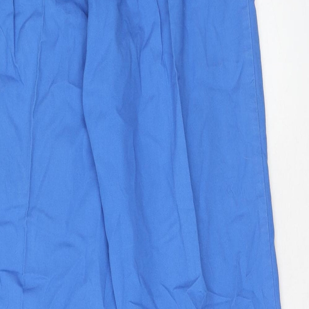 Cotton Traders Womens Blue Cotton Trousers Size 12 Regular Zip