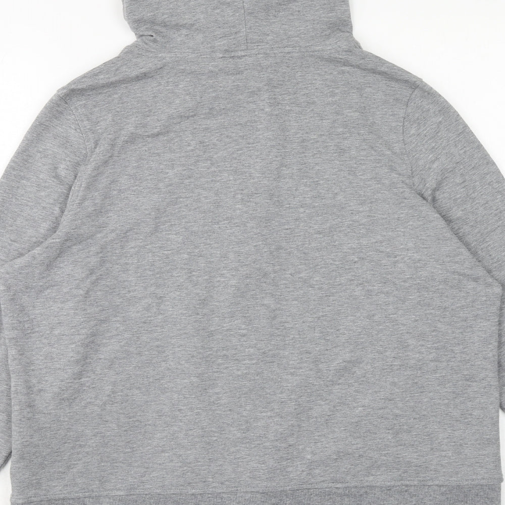 NEXT Womens Grey Cotton Full Zip Hoodie Size 16 Zip