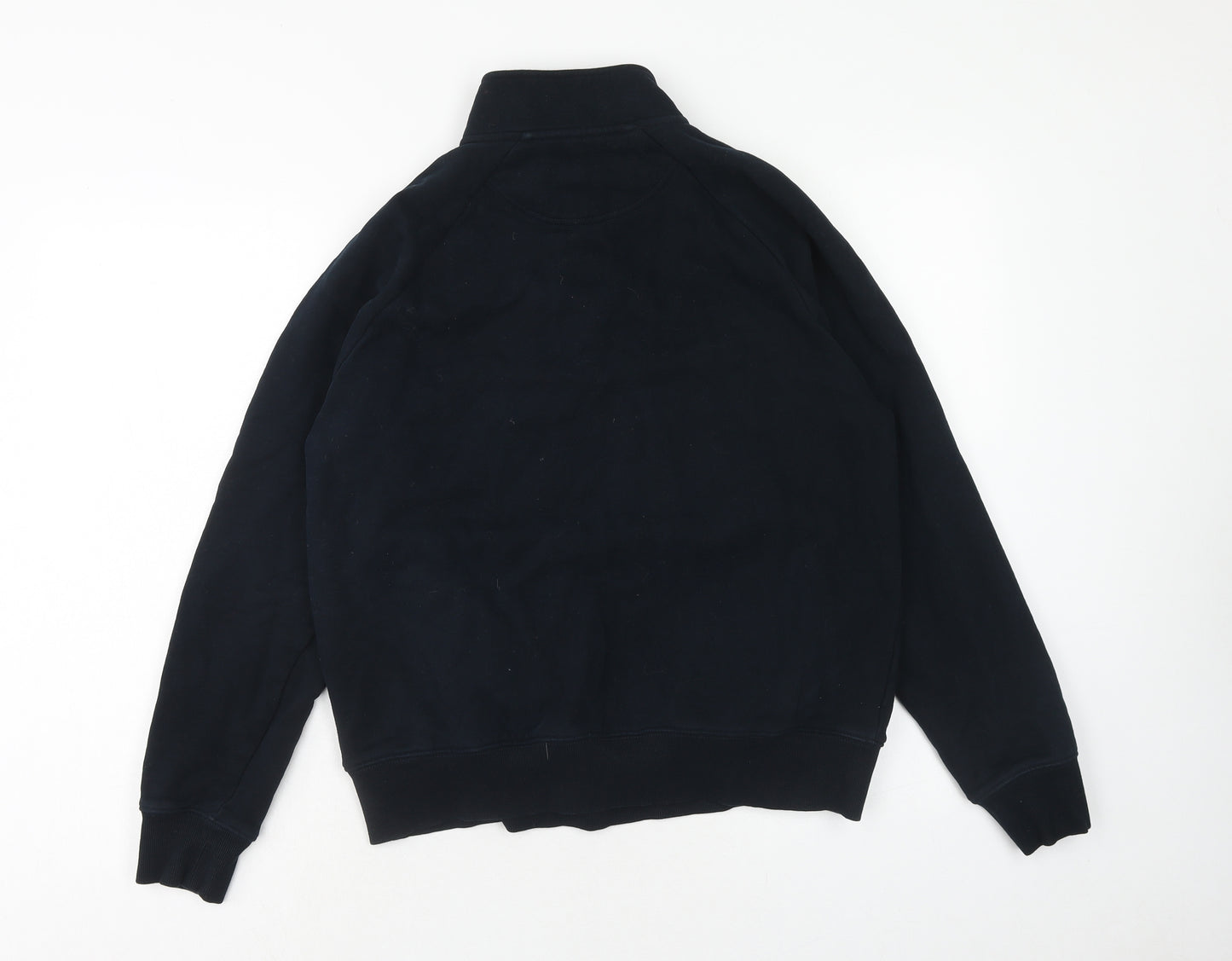 Marks and Spencer Womens Blue Cotton Pullover Sweatshirt Size M Zip