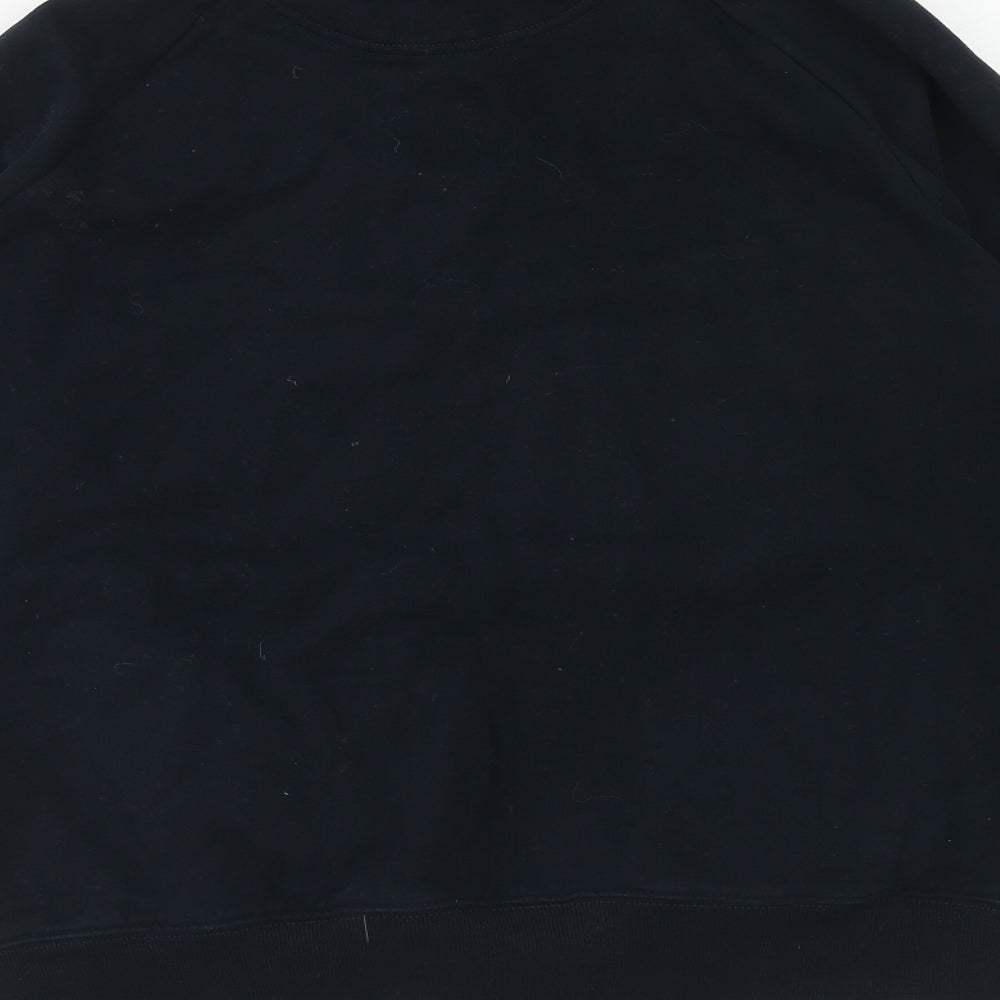 Marks and Spencer Womens Blue Cotton Pullover Sweatshirt Size M Zip