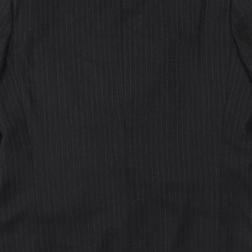 Carlo Colucci Mens Black Striped Wool Jacket Suit Jacket Size 42 Regular