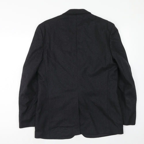 Burton Mens Grey Wool Jacket Suit Jacket Size 40 Regular