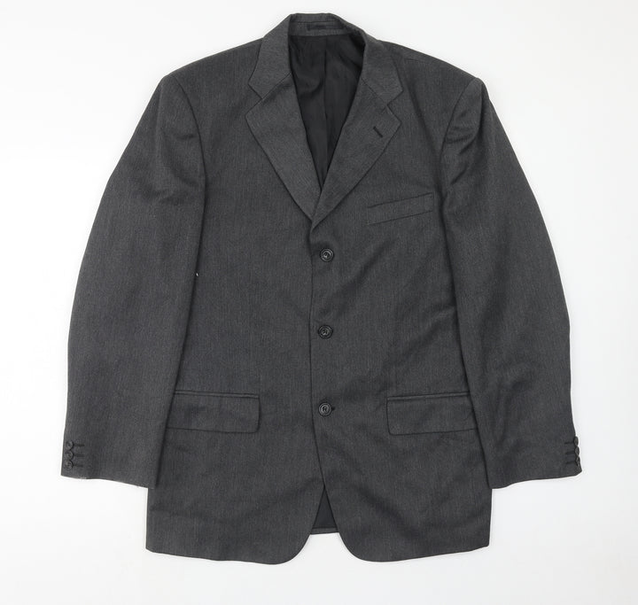 Sequel Mens Grey Polyacrylate Fibre Jacket Suit Jacket Size 40 Regular