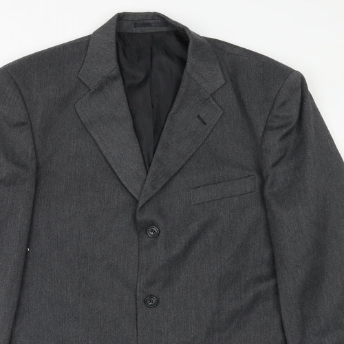 Sequel Mens Grey Polyacrylate Fibre Jacket Suit Jacket Size 40 Regular
