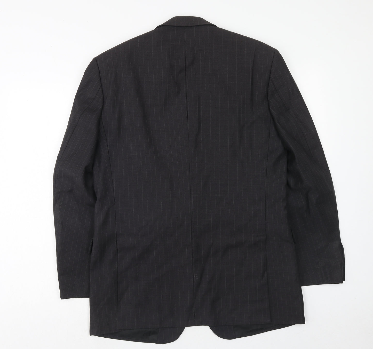 Scott & Taylor Mens Grey Striped Wool Jacket Suit Jacket Size 38 Regular