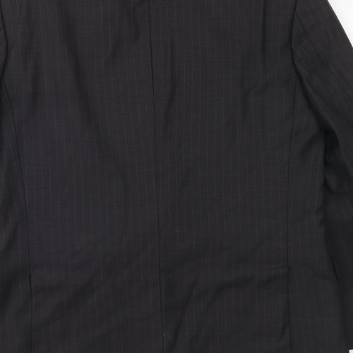 Scott & Taylor Mens Grey Striped Wool Jacket Suit Jacket Size 38 Regular