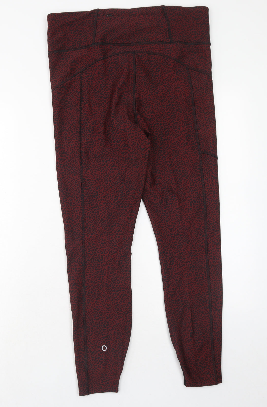 Marks and Spencer Womens Red Animal Print Polyester Compression Leggings Size 16 Regular Pullover - Leopard Print