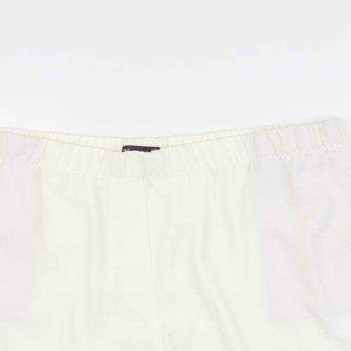 Marks and Spencer Womens Ivory Polyester Bermuda Shorts Size 24 L6 in Regular Pull On