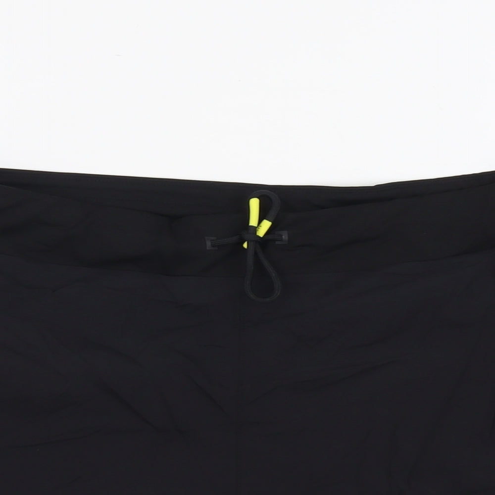 Marks and Spencer Womens Black Polyester Athletic Shorts Size 20 L5 in Regular Drawstring