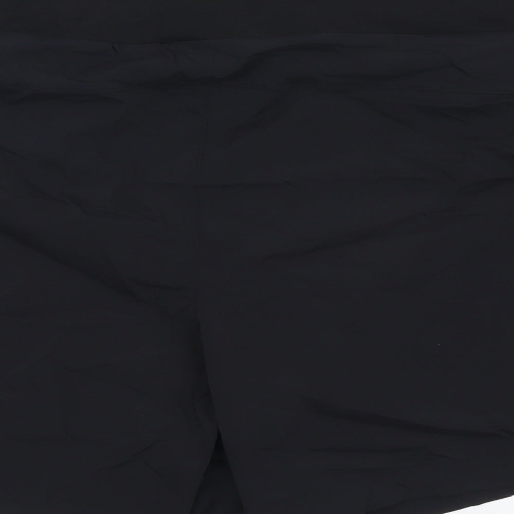 Marks and Spencer Womens Black Polyester Athletic Shorts Size 20 L5 in Regular Drawstring
