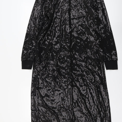 Autograph Womens Black Polyester Maxi Size 12 Round Neck Zip