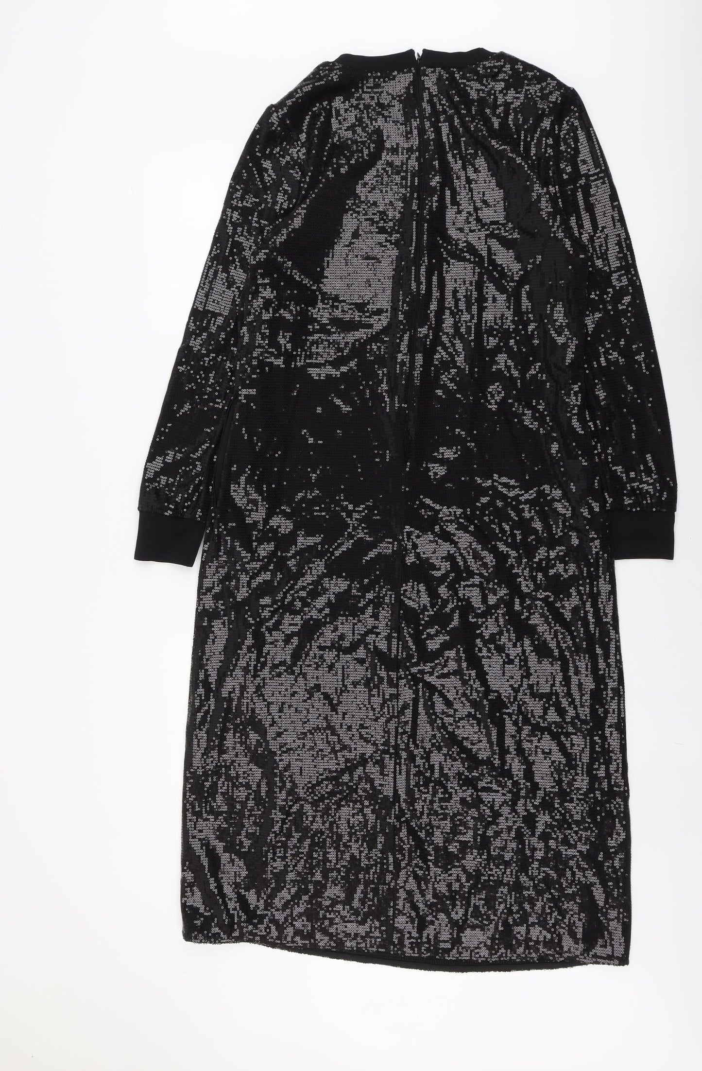 Autograph Womens Black Polyester Maxi Size 12 Round Neck Zip