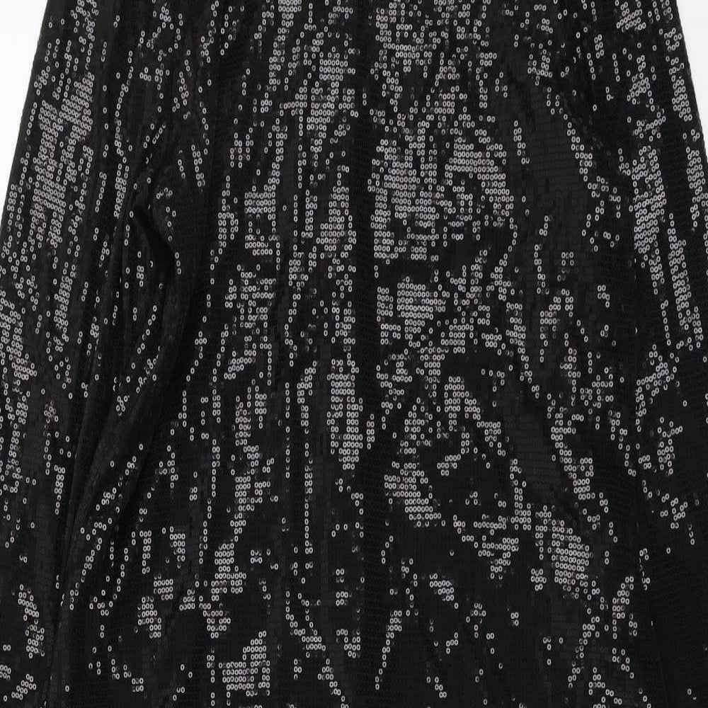 Autograph Womens Black Polyester Maxi Size 12 Round Neck Zip