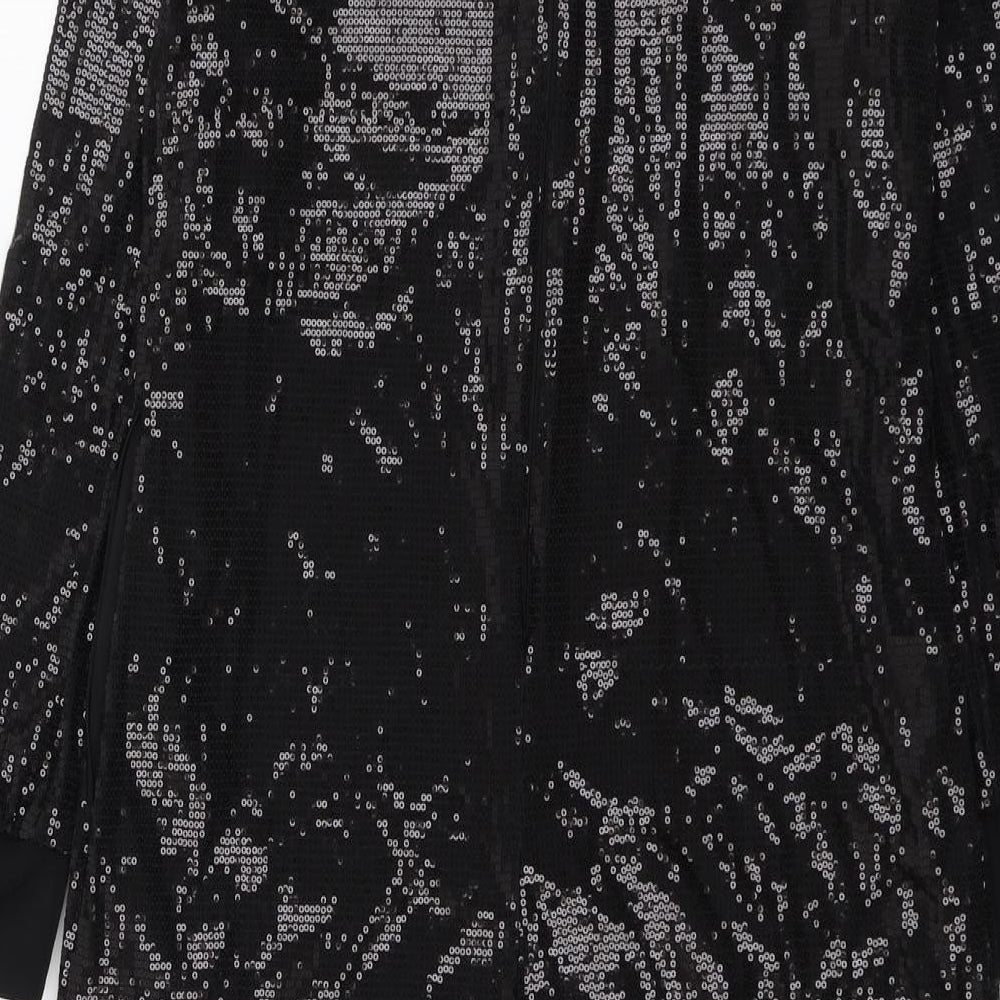 Autograph Womens Black Polyester Maxi Size 12 Round Neck Zip