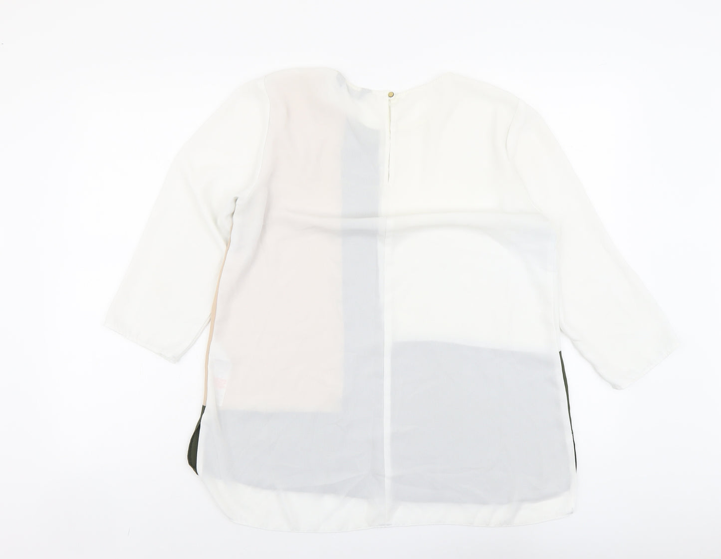 Dorothy Perkins Womens Multicoloured Polyester Basic Blouse Size 14 Boat Neck - Colourblock