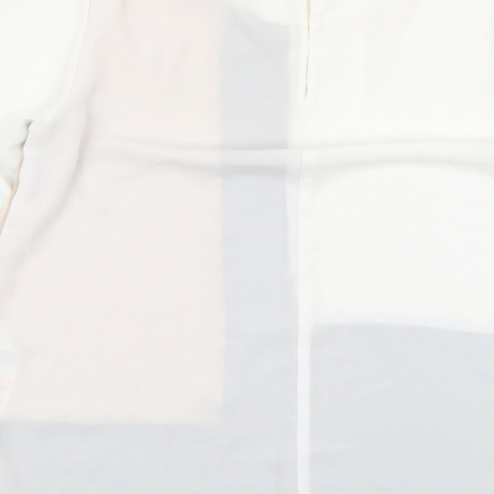 Dorothy Perkins Womens Multicoloured Polyester Basic Blouse Size 14 Boat Neck - Colourblock