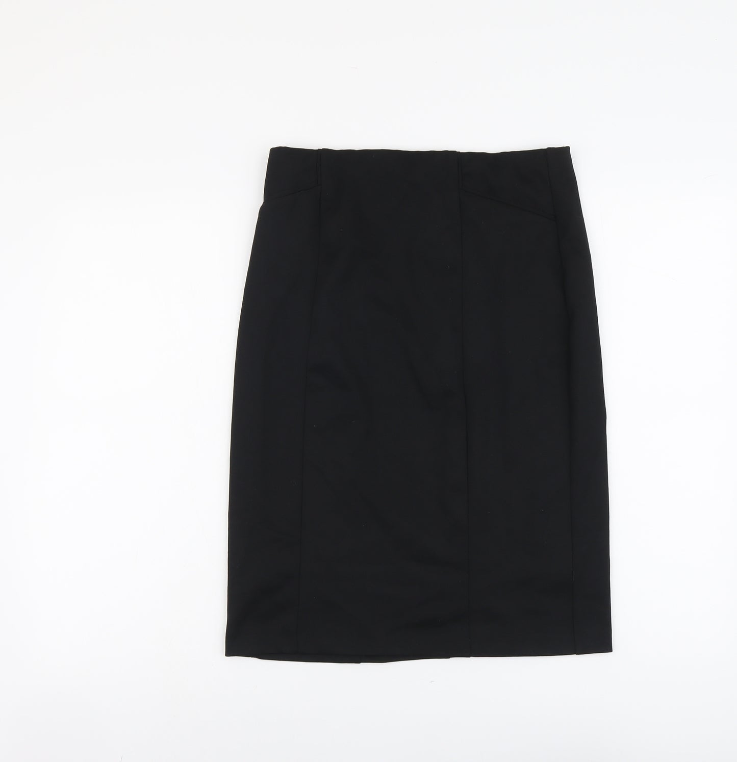 David Emanuel Womens Black Polyester Straight & Pencil Skirt Size 12