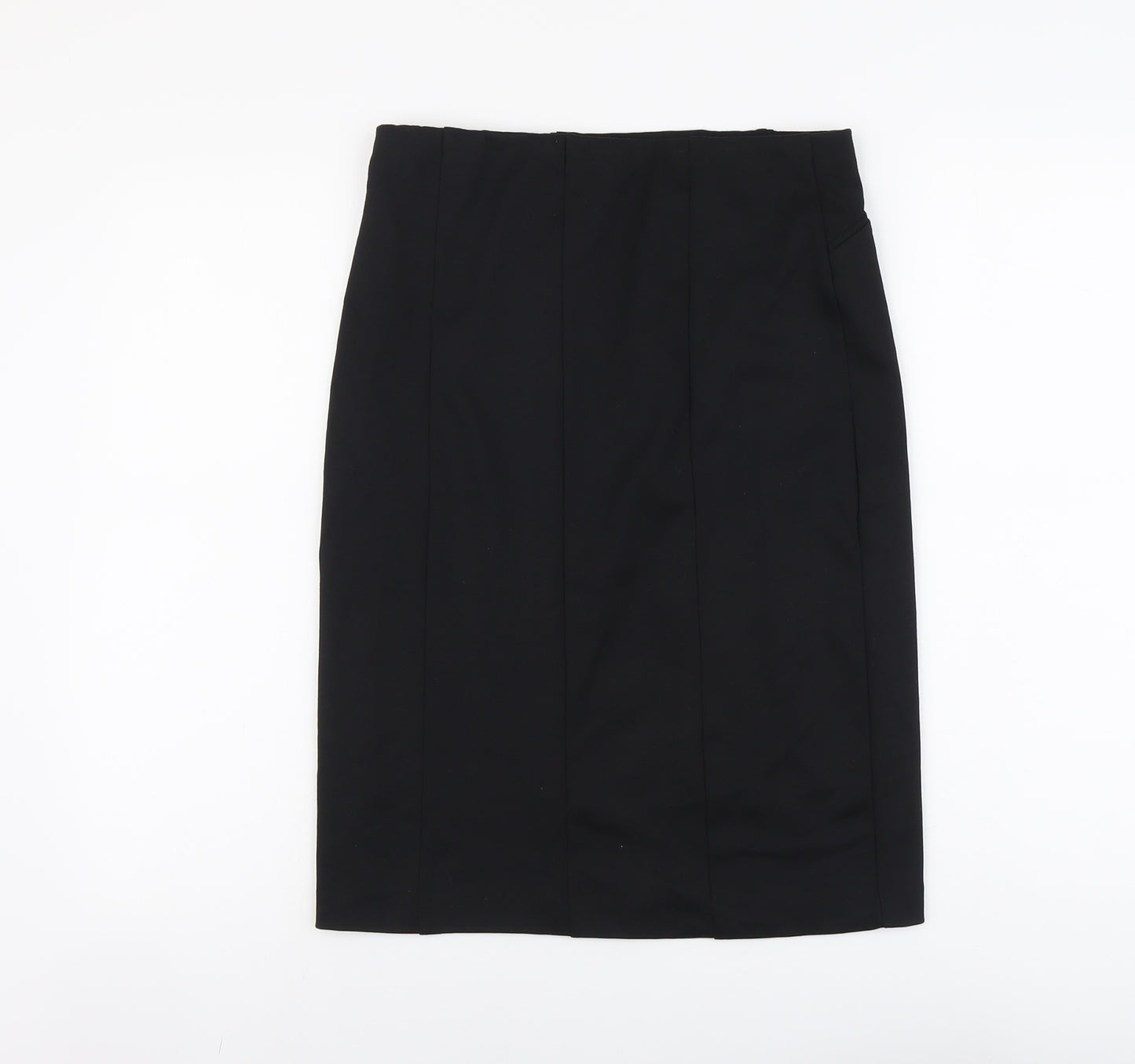 David Emanuel Womens Black Polyester Straight & Pencil Skirt Size 12