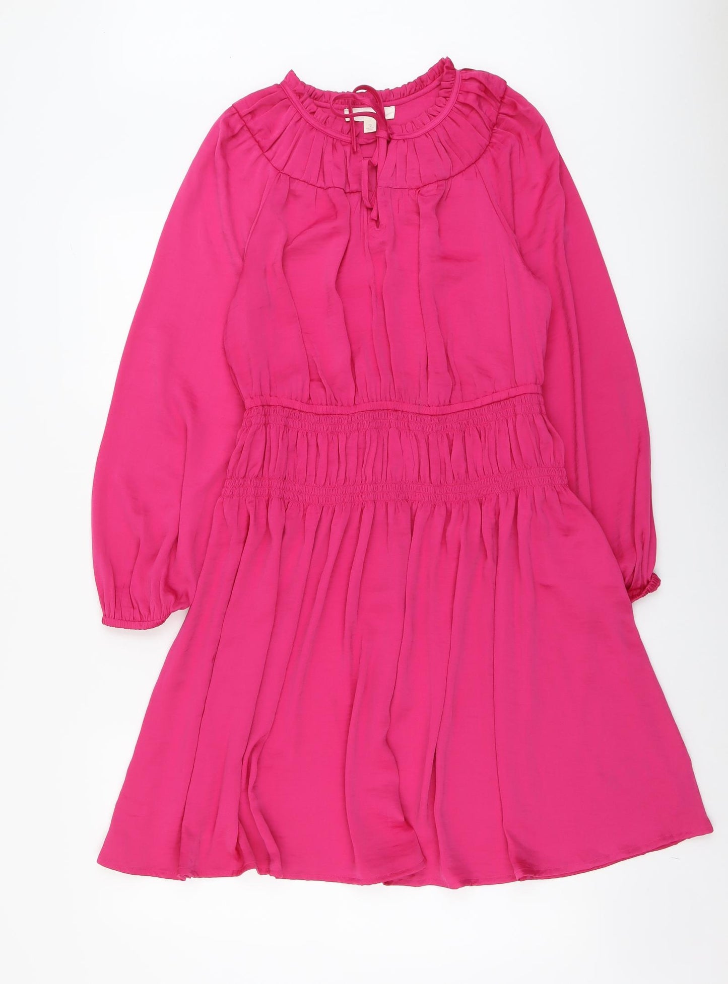 Per Una Womens Pink Polyester Trapeze & Swing Size 12 Round Neck Tie