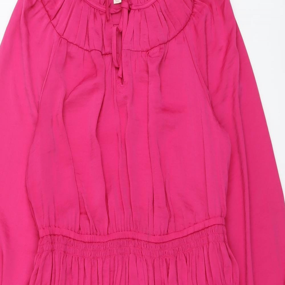 Per Una Womens Pink Polyester Trapeze & Swing Size 12 Round Neck Tie