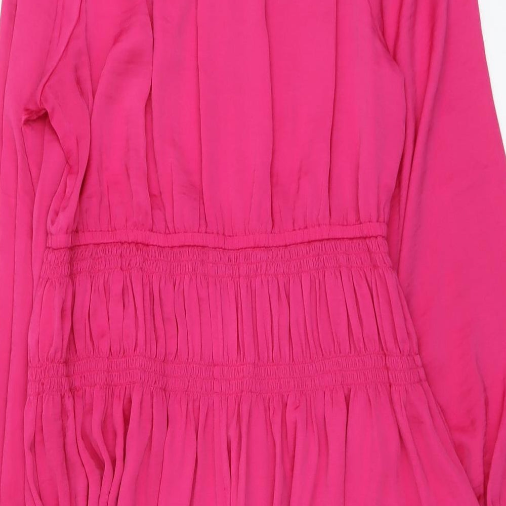 Per Una Womens Pink Polyester Trapeze & Swing Size 12 Round Neck Tie